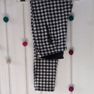 Calvin Klein Black and White Leggings Classic Check Design